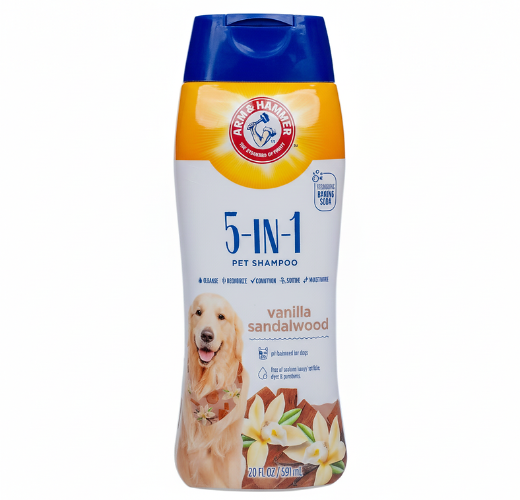 שמפו 5-ב-1 לכלבים בניחוח וניל ואלגום 591 מ"ל Arm & Hammer