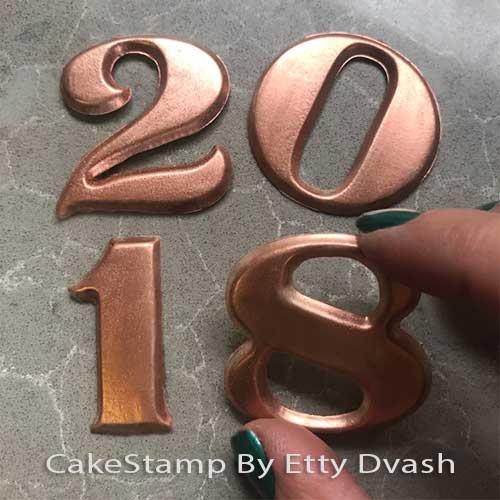 Star - set of  numbers 4 cm high