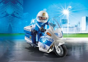 פליימוביל 6923 אופנוע משטרה עם פנסי לד - Playmobil police במבצע!