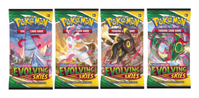 Pokemon TCG: SWSH07 Evolving Skies Booster pack קלפי פוקימון TCG מקוריים חבילת בוסטר אבולבין סקיי