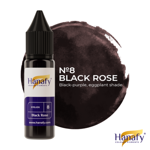 מס' 8 רוז שחור – Black Rose | פיגמנט כהה לעיניים | 15ml