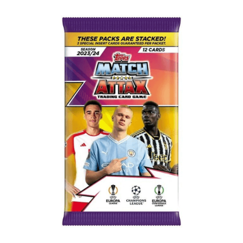 Topps Match Attax Season 2023/24 Booster Pack חבילת בוסטר קלפי כדורגל מקוריים