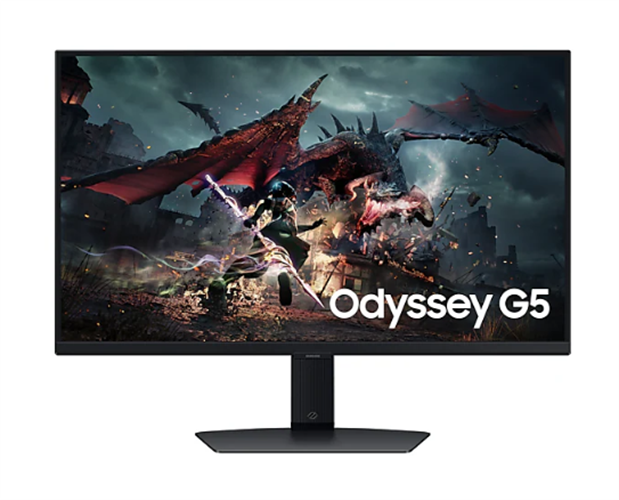 מסך Samsung Odyssey G5 G50D QHD 27 180Hz 1Ms Gaming Monitor Pivot