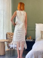 שמלת קרושה פרנזים - לבנה
