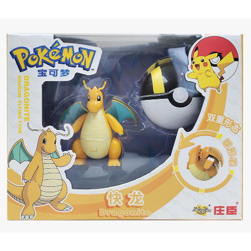 פוקימון - מארז פוכדר + דמות  דרגונייט -  Pokemon Dragonite