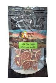 חטיף אלפא דוג סושי עוף ודג 80 גרם