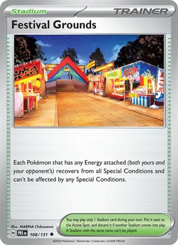 קלף בודד single פוקימון - festival grounds - Prismatic Evolutions - 108/131