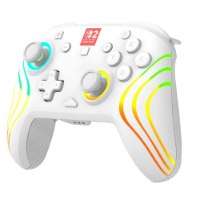 בקר גיימינג אלחוטי צבע לבן עבור Turtle Beach Afterglow Wave Wireless Controller Nintendo Switch 2 – USB-C בקר לבן עם לוגו