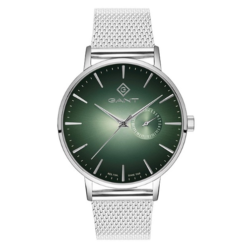 שעון גאנט לגבר PARK HILL כסוף עם ירוק Gant