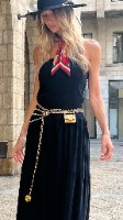 שמלת סטרפלס לוטוס שחורה