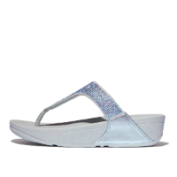 Fit Flop Lulu Crystal Embellished Toe Post Sandals Quiet Blue לולו טו פוסט כחול