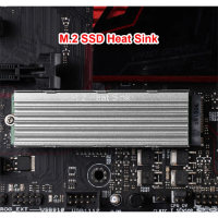 גוף קירור מאלומיניום צבע שחור SSD 2280 M.2 NVMe HeatSink
