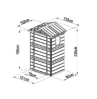 מחסן פלסטיק ARPO פרימיום במידה 133X102 דגם A20