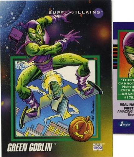 קלף בודד מארוול marvel - green goblin - Universe Series 3 - 114