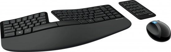 סט מקלדת ועכבר אל-חוטי Microsoft Sculpt Ergonomic Desktop