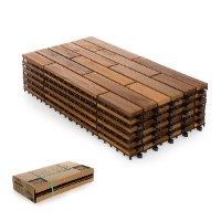 מארז 6 יח' אריחי דק 30*60 ס"מ 15 משולבים עץ Acacia חום בהיר