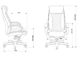 כיסא משרדי - BUROCRAT T-9924 - שחור/חום