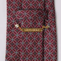 עניבה מודפסת בורדו גאומטרי