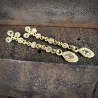 Long Drop Diamonds Earrings