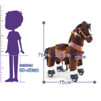 סוס רכיבה פוני סייקל UX321 חום כהה PONYCYCLE לגילאי 3-5