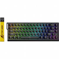 מקלדת גיימינג Attack Shark X68HE שחורה - ללא חריטה בעברית