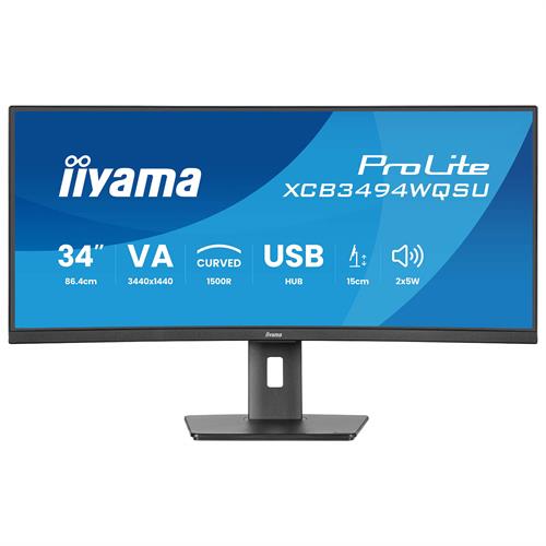 מסך מחשב קעור IIYAMA 34" ProLite VA UWQHD 120Hz 0.4ms 1