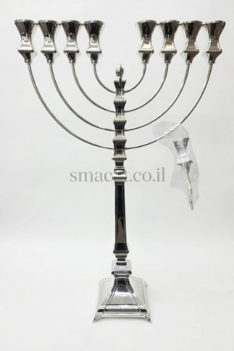 חנוכייה מכסף טהור וינדזור חלק 50 ס"מ