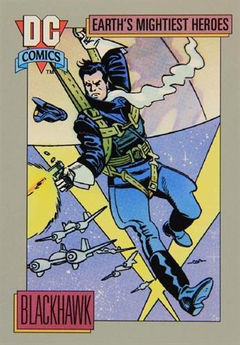 קלף בודד די.סי קומיקס DC Comics - Blackhawk's Plane, The Grumman X-F5F Skyrocket - Earth's Mightiest Heroes - 36