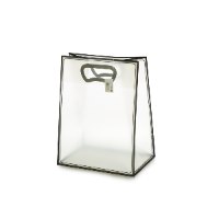 שקית שקופה מסגרת שחור/לבן 15*23*30 ס"מ
