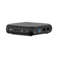 נתב אלחוטי TP-Link TL-WR3002X Wi-Fi6 – מכשיר שחור במבט אחורי עם יציאות USB LAN ו-WAN גלויות