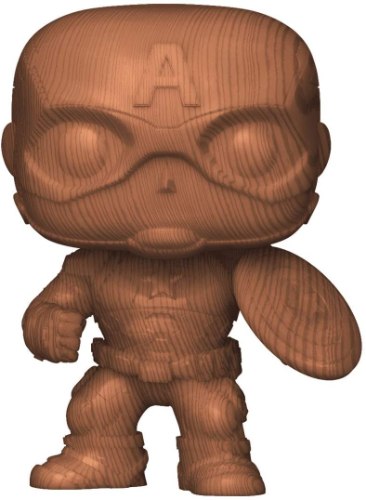 בובת פופ גדולה 16ס"מ Captain America Wood Deco Figure POP FUNKO