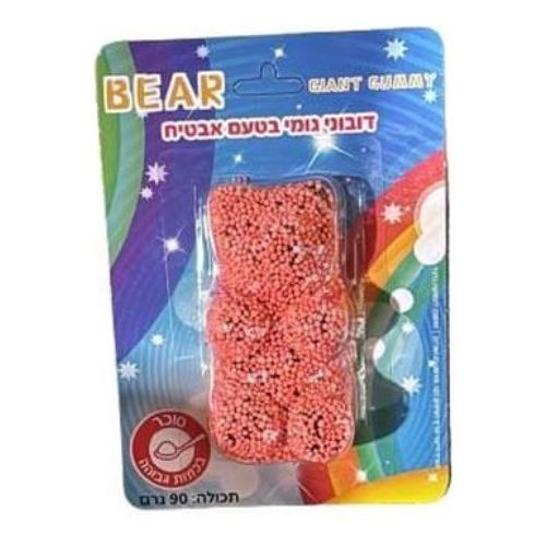 גומי ענקי דובי מצופה סוכריות בטעם אבטיח