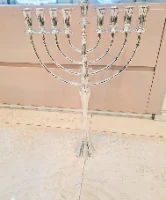 חנוכיה מכסף טהור דגם הלל -L