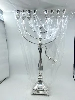 חנוכיה מכסף טהור - שניר -(L)