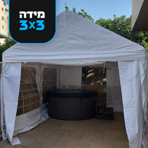 אוהל חניה Premium חסין אש בגודל 3X3 מטר