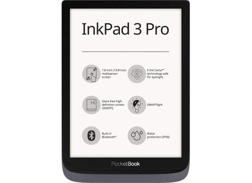 טאבלט לקריאת ספרים - POCKETBOOK 740 INKPAD 3 PRO METALLIC GREY