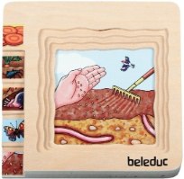 פאזל גזר מעץ 5 ב 1 עם 30 חלקים  17044 BELEDUC