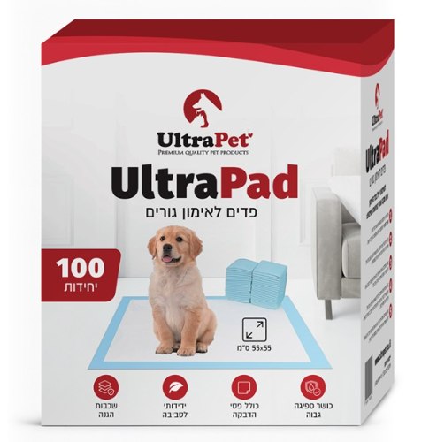 משטחי פדים לכלבים ופדים לגורים 100 יחידות