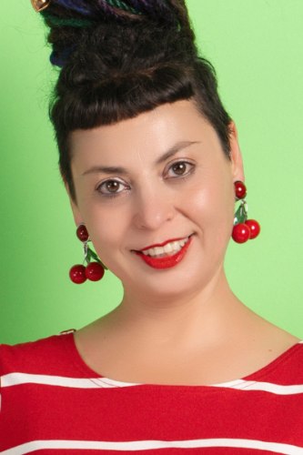 עגילי קליפס רזין דובדבנים