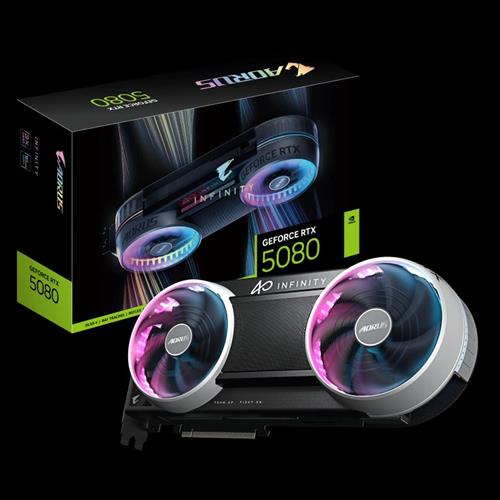 כרטיס מסך AORUS RTX 5080 INFINITY 16GB GDDR7 WINDFORCE HYPERBURST
