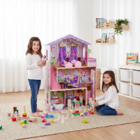בית בובות שירן מעץ לילדים W06A232 מאת בית העץ