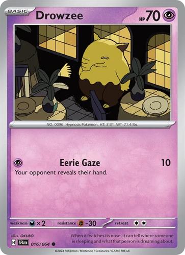 קלף בודד single פוקימון - drowzee - Shrouded Fable - 016/064