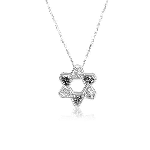 שרשרת מגן דוד משובץ יהלומים 0.50 קראט