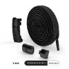 שחור - שרוכי נעליים אלסטיים עם סוגר ללא קשירה Press Lock