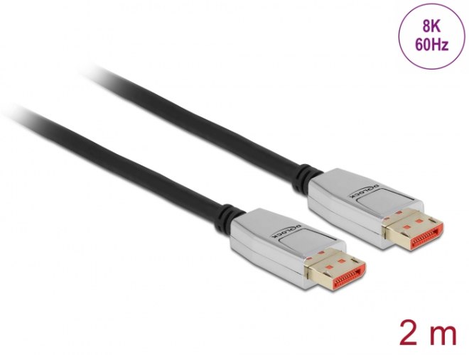 כבל מסך Delock DisplayPort 1.4 HDR Cable 8K 60 Hz 2 m