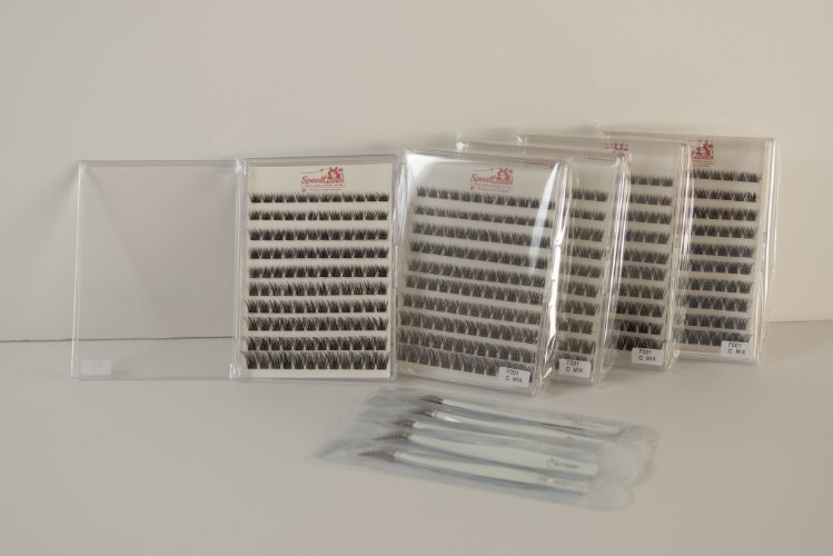 Speed Lashes ריסים עם דבק מובנה להדבקה קלה עם פינצטה באנדל  5 יחידות