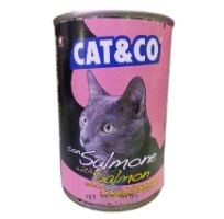 שימורים לחתול נתחי דג סלמון ברוטב 405 גרם CAT&CO