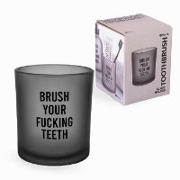 כוס למברשות שיניים עם מסר Brush Your Fucking Teeth - מארז לא מושלם