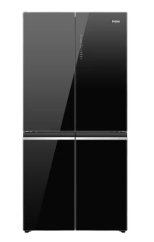 מקרר 4 דלתות מקפיא תחתון 463 ליטר נטו Haier HRF 4560 עם התקן שבת מובנה - גימור זכוכית שחורה