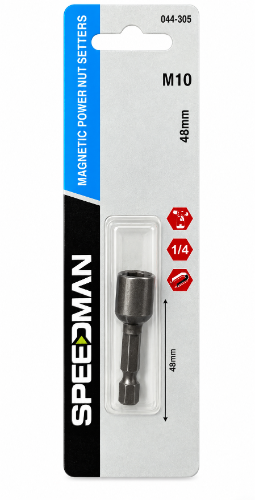 ביט לעוגנים מגנטי קצר ⁦SPEEDMAN⁩ – ⁦M10×48⁩ מ״מ